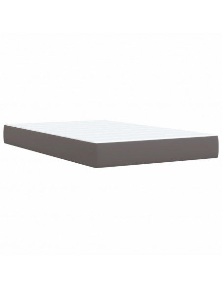 Giroletto a Molle con Materasso Grigio 120x200 cm in Similpelle