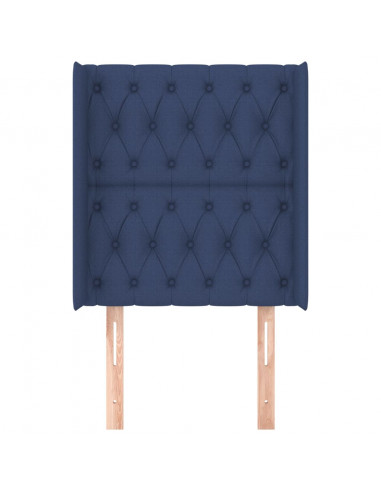 Testiera ad Orecchio Blu 83x16x118/128 cm in Tessuto