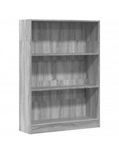 Libreria Grigio Sonoma 80x24x109 cm in Legno Multistrato 2