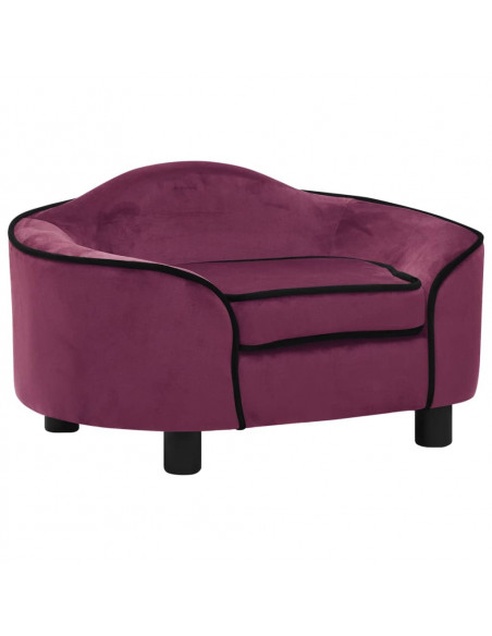 Divano per Cani Borgogna 67x47x36 cm in Peluche