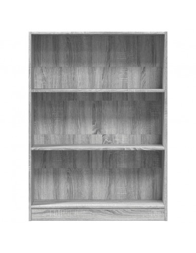 Libreria Grigio Sonoma 80x24x109 cm in Legno Multistrato