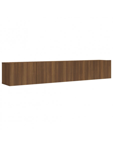 Set Mobili Porta TV 2 pz Rovere Marrone in Legno Multistrato