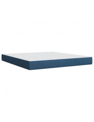 Giroletto a Molle con Materasso Blu 180x200 cm in Tessuto