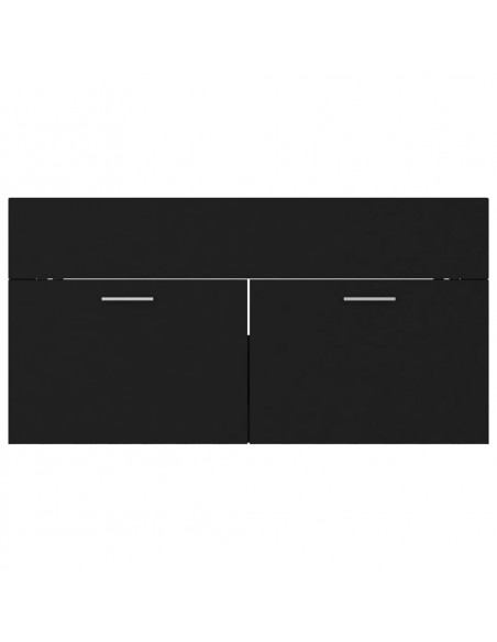 Set Mobili da Bagno Nero in Truciolato