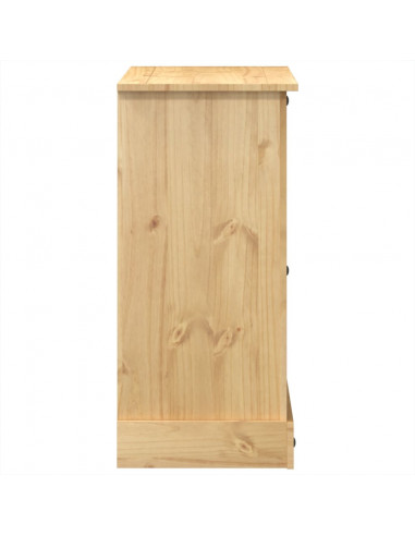 Cassettiera Corona 110x43x91 cm in Legno Massello di Pino