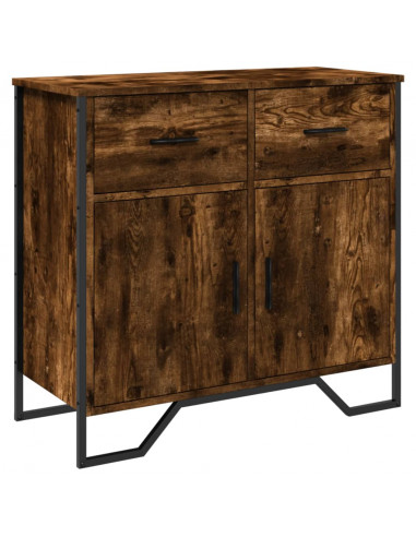 Credenza Rovere Fumo 79,5x35,5x74,5 cm in Legno Multistrato