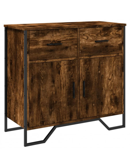 Credenza Rovere Fumo 79,5x35,5x74,5 cm in Legno Multistrato