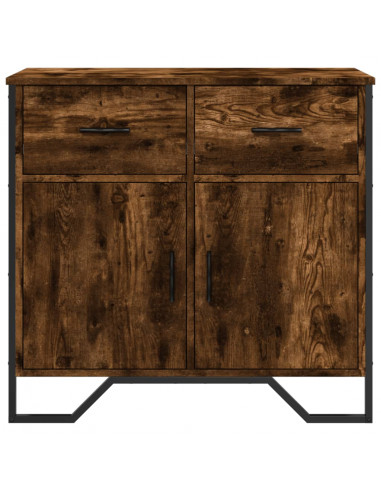 Credenza Rovere Fumo 79,5x35,5x74,5 cm in Legno Multistrato