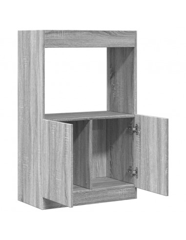 Credenza Grigio Sonoma 63x33x100 cm in Truciolato