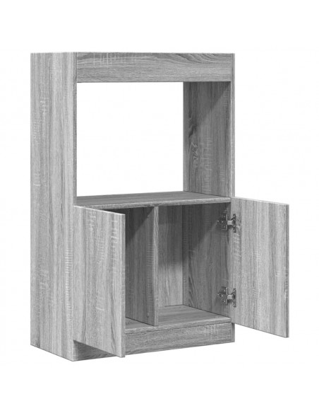 Credenza Grigio Sonoma 63x33x100 cm in Truciolato