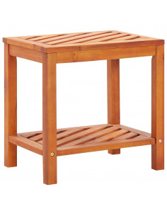Tavolinetto in Legno Massello di Acacia 45x33x45 cm 2