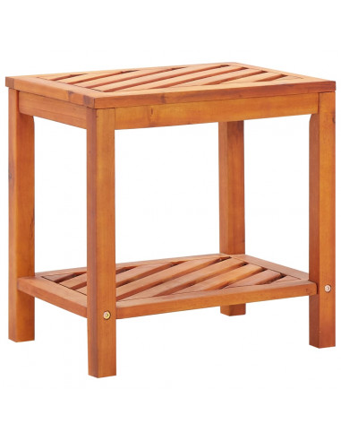 Tavolinetto in Legno Massello di Acacia 45x33x45 cm