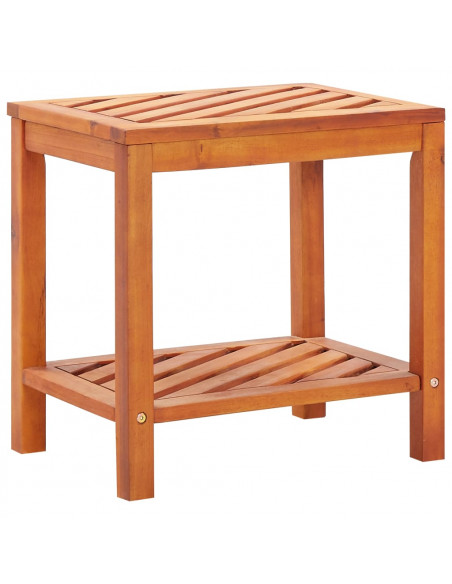 Tavolinetto in Legno Massello di Acacia 45x33x45 cm