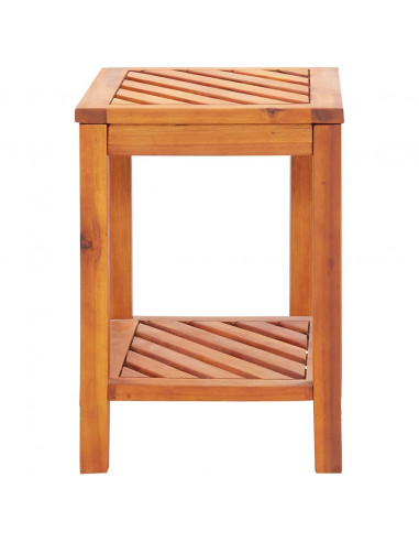 Tavolinetto in Legno Massello di Acacia 45x33x45 cm