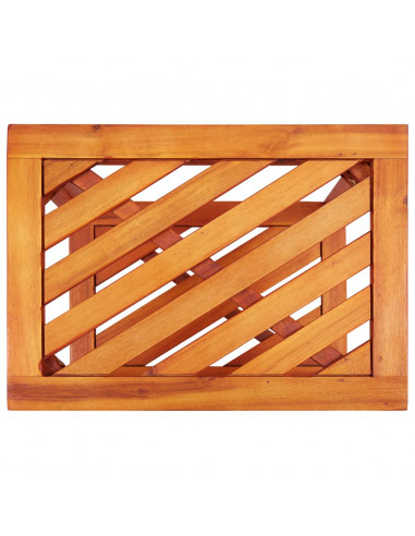 Tavolinetto in Legno Massello di Acacia 45x33x45 cm