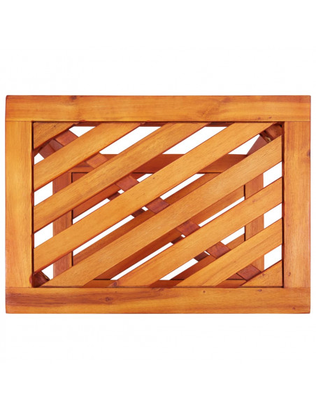 Tavolinetto in Legno Massello di Acacia 45x33x45 cm
