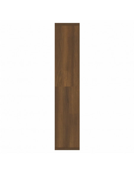 Mobile da Bagno a Specchio con LED Rovere Marrone 91x15x76,5 cm
