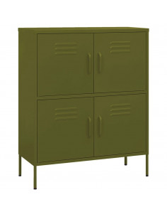 Armadietto Verde Oliva 80x35x101,5 cm in Acciaio 2