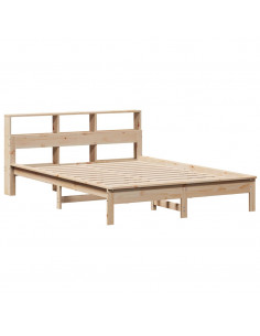 Letto Libreria senza Materasso 120x190cm Legno Massello di Pino 2