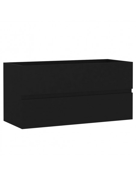 Mobile Lavabo Nero 90x38,5x45 cm in Legno Multistrato