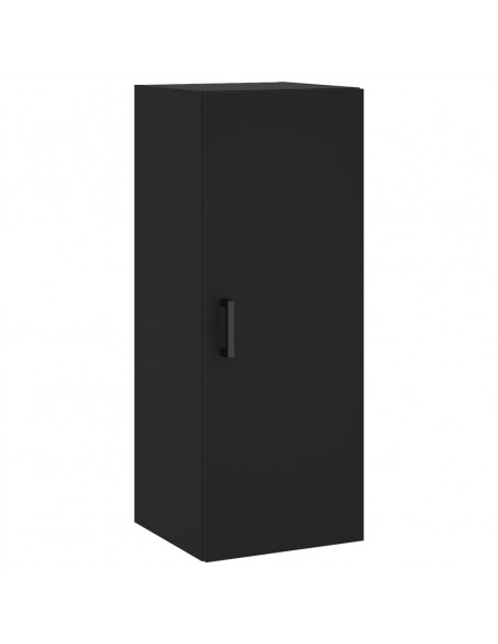 Credenza Nera 34,5x34x180 cm in Legno Multistrato