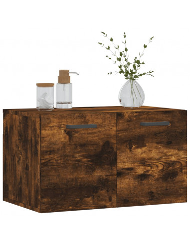 Mobile a Parete Rovere Fumo 60x36,5x35 cm in Legno Multistrato
