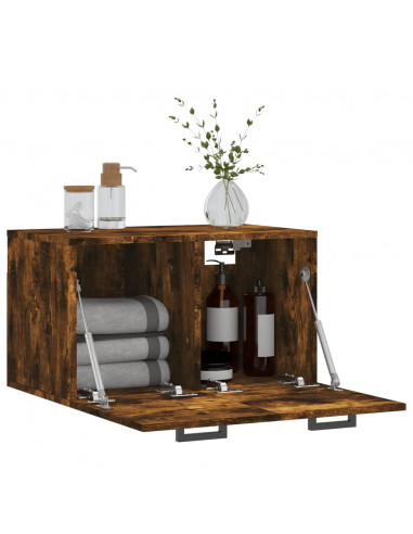 Mobile a Parete Rovere Fumo 60x36,5x35 cm in Legno Multistrato