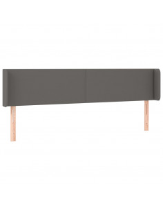 Testiera ad Orecchio Grigio 163x16x78/88 cm in Similpelle 2