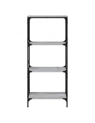 Libreria 4 Ripiani Grigio Sonoma 59x35x132cm Legno Multistrato