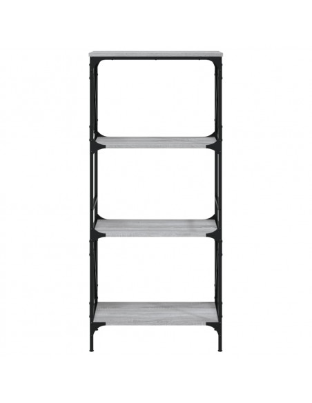 Libreria 4 Ripiani Grigio Sonoma 59x35x132cm Legno Multistrato