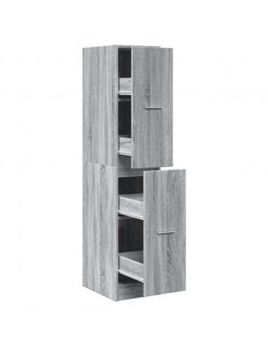 Armadietto da Farmacia Grigio Sonoma 30x41x144,5 cm Truciolato