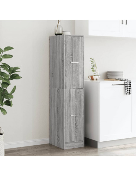 Armadietto da Farmacia Grigio Sonoma 30x41x144,5 cm Truciolato