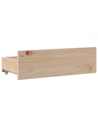 Giroletto con Libreria senza Materasso 75x190 cm in Legno Pino