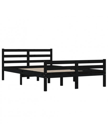 Giroletto Nero in Legno Massello 150x200 cm King Size