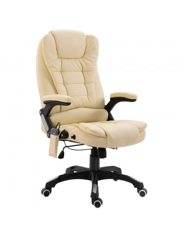 Sedia da Ufficio Massaggiante Crema in Similpelle