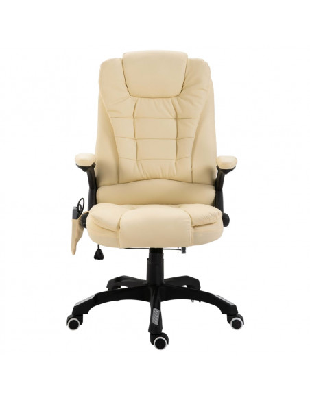Sedia da Ufficio Massaggiante Crema in Similpelle