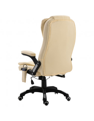 Sedia da Ufficio Massaggiante Crema in Similpelle