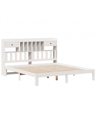 Giroletto con Libreria senza Materasso 180x200 cm in Legno Pino