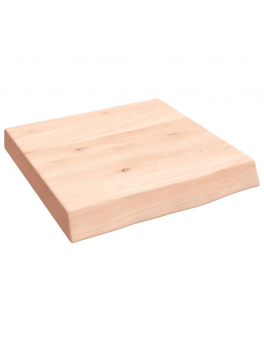 Piano Bagno 40x40x(2-6) cm in Legno Massello Non Trattato