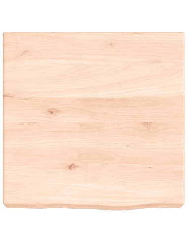 Piano Bagno 40x40x(2-6) cm in Legno Massello Non Trattato