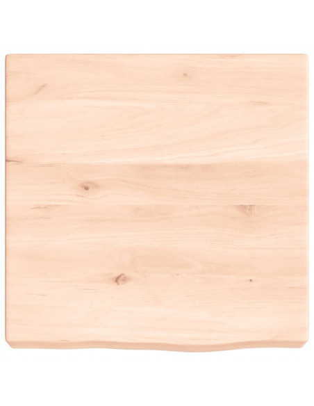 Piano Bagno 40x40x(2-6) cm in Legno Massello Non Trattato