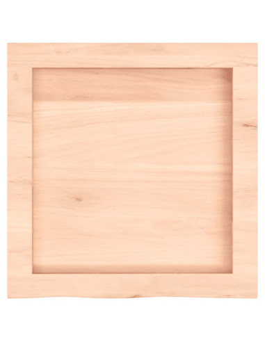 Piano Bagno 40x40x(2-6) cm in Legno Massello Non Trattato