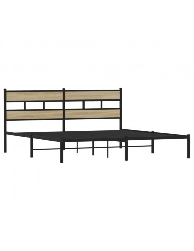 Giroletto senza Materaso in Metallo Rovere Sonoma 183x213 cm