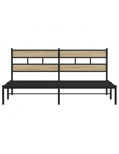 Giroletto senza Materaso in Metallo Rovere Sonoma 183x213 cm