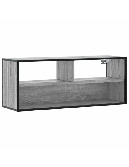 Mobile TV Grigio Sonoma 100x31x39,5cm Legno Multistrato Metallo