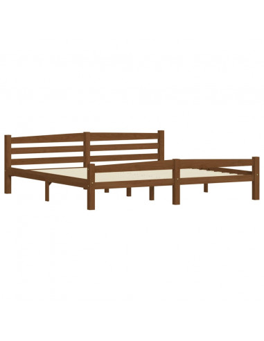 Giroletto Marrone Miele in Legno Massello di Pino 200x200 cm