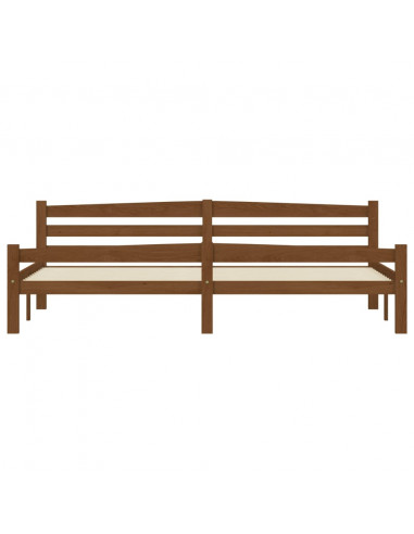 Giroletto Marrone Miele in Legno Massello di Pino 200x200 cm