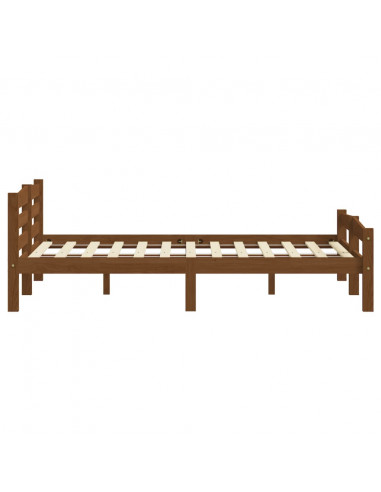 Giroletto Marrone Miele in Legno Massello di Pino 200x200 cm