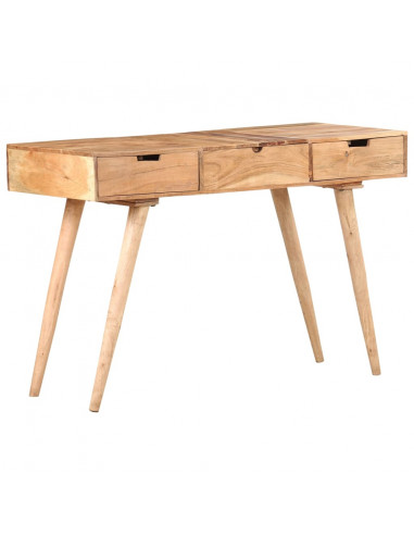 Tavolo da Trucco con Specchio 112x45x76 cm Massello di Acacia