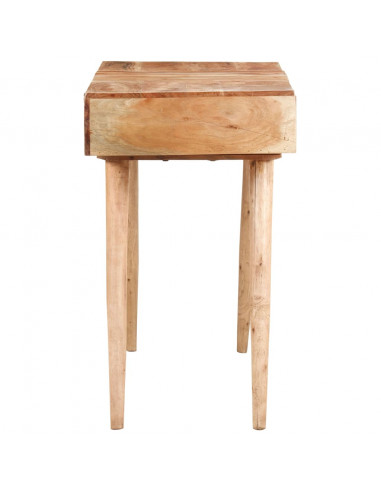 Tavolo da Trucco con Specchio 112x45x76 cm Massello di Acacia